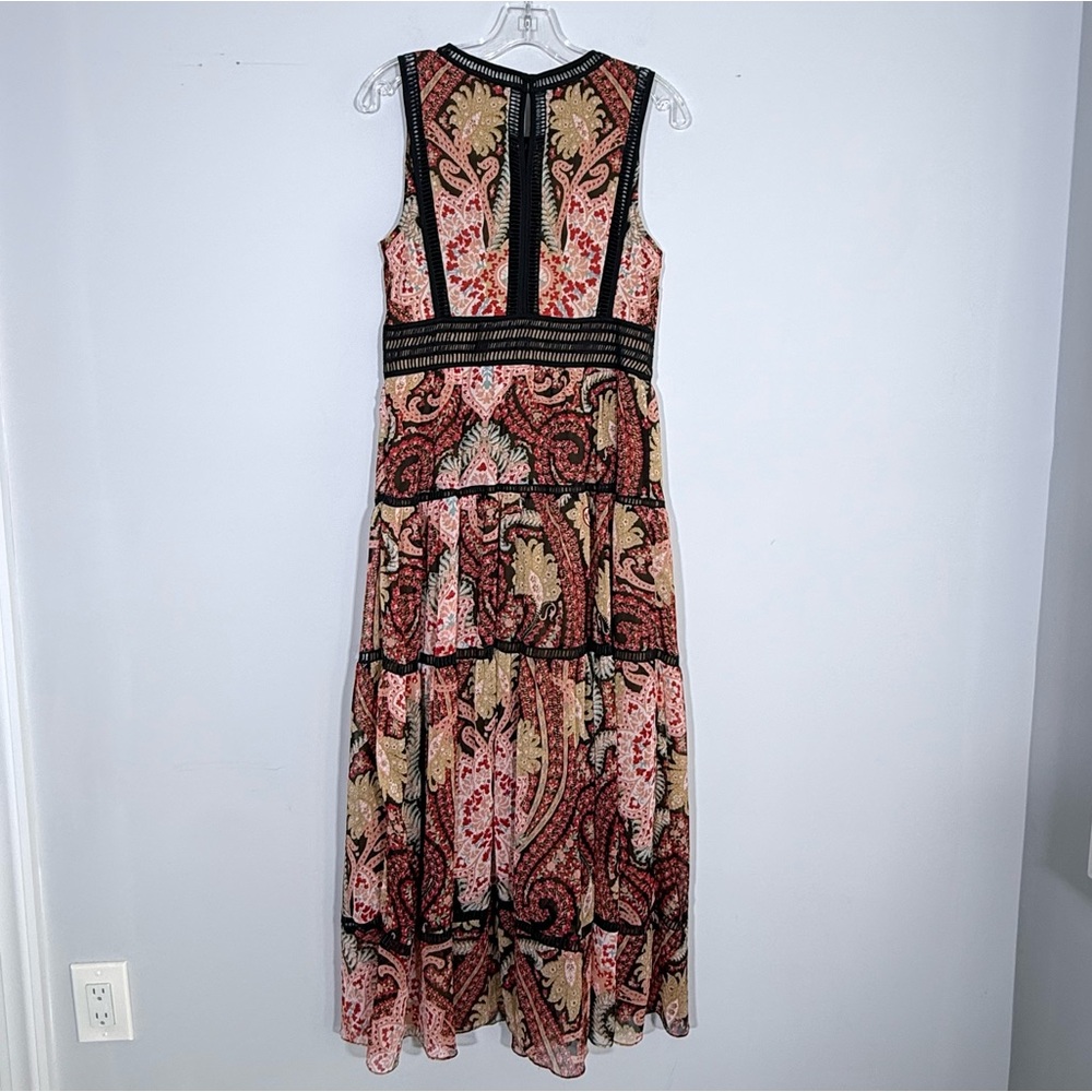 Ranna Gill Anthropologie Claudette Paisley Maxi Dress Size 6 Boho - Picture 7 of 16